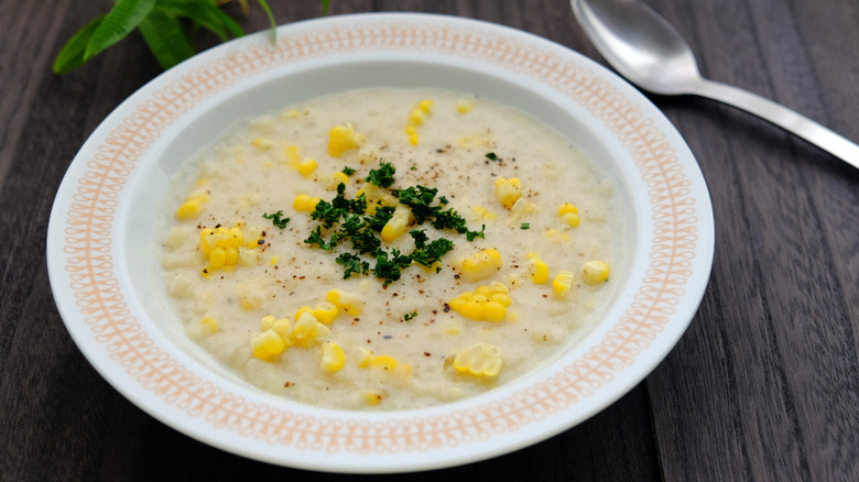 corn and coconut milk chowder