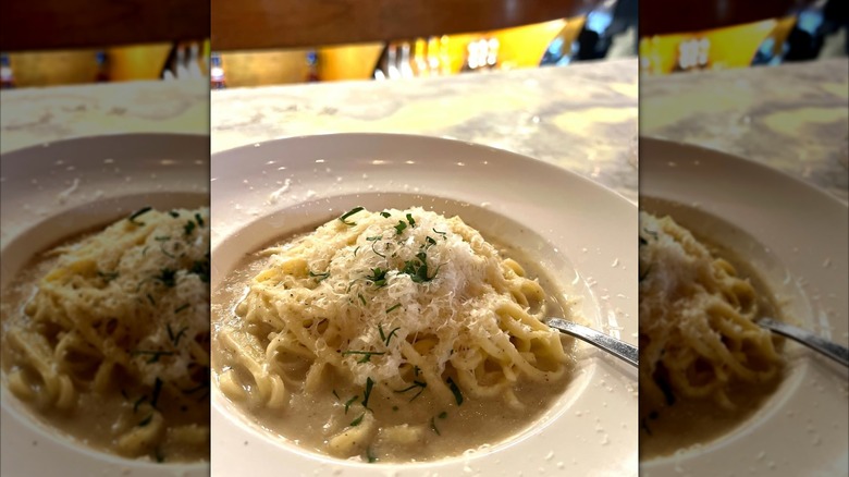 Leo's Grandevous cacio e pepe pasta dish