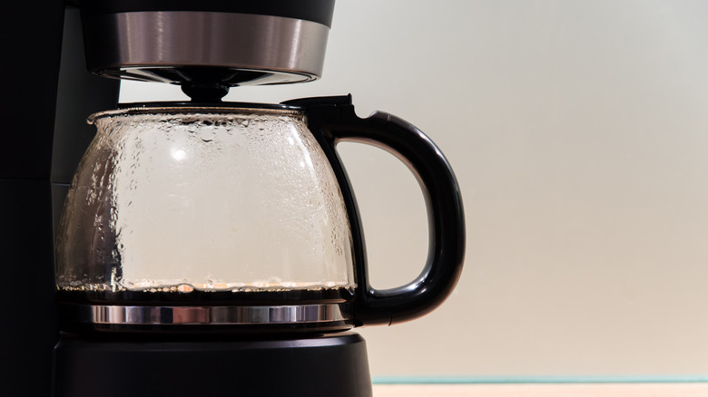 Drip coffee maker close-up