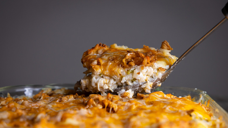 Spoonful of a rice casserole