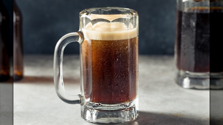 A mug of root beer