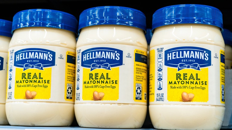 jars of unopened mayonnaise