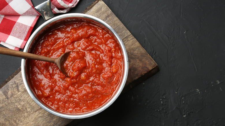Marinara silver sauce pan