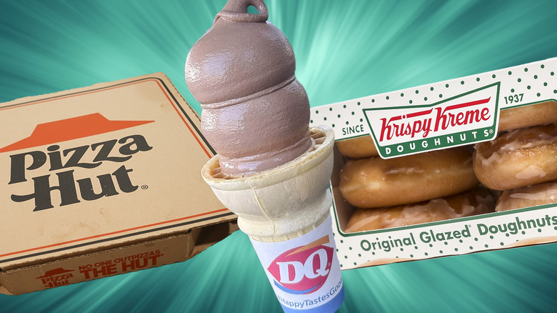 Photo of Pizza Hut, Dairy Queen, and Krispy Kreme food