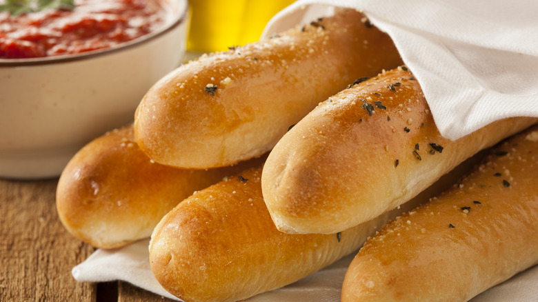 Stacked breadsticks