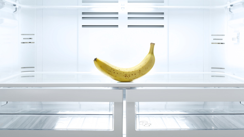 Banana in refrigerator 
