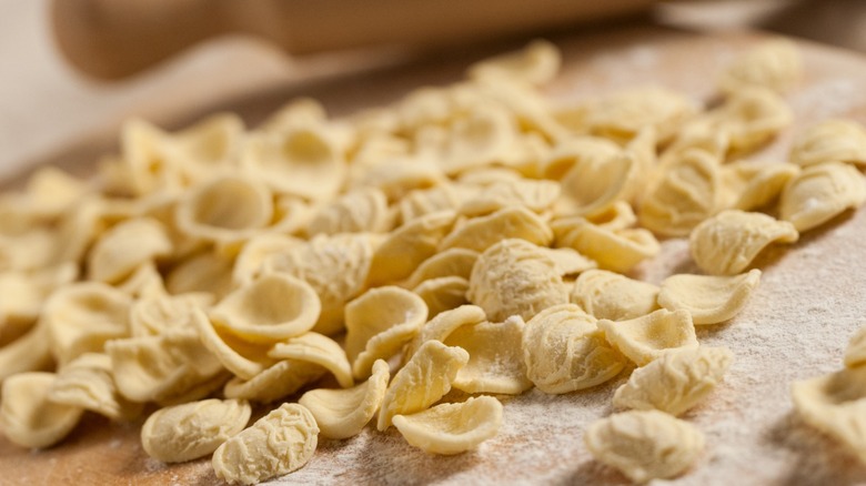 Pile of fresh orecchiette