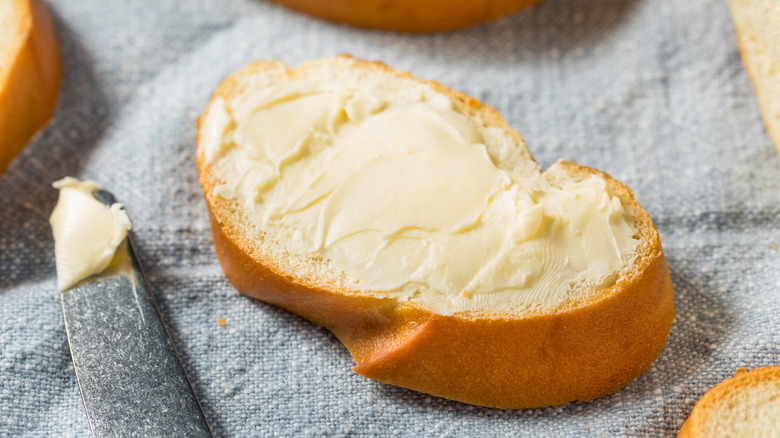 butter on bread