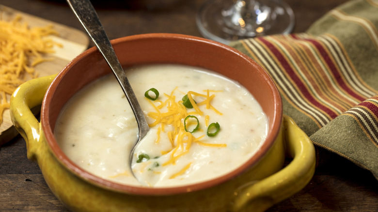 Bowl of potato soup