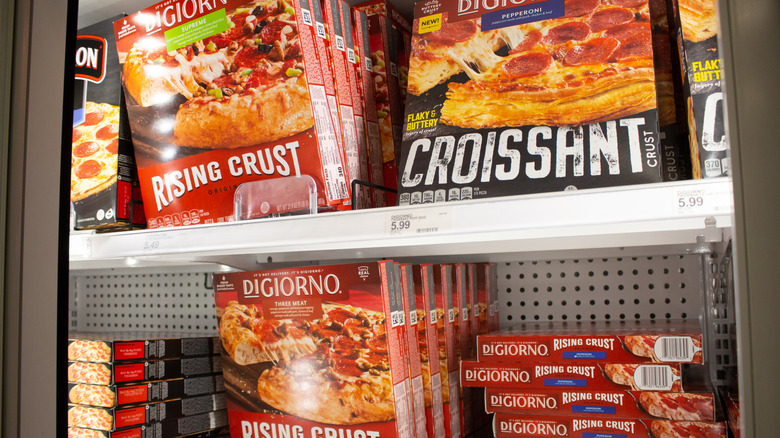 DiGiorno pizza boxes.