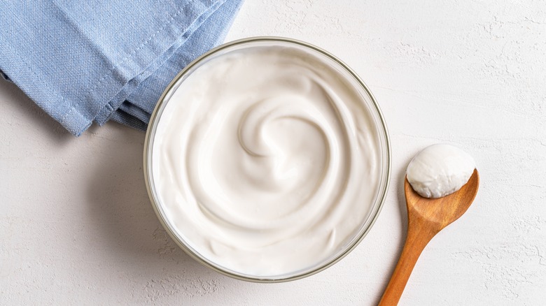 bowl of crème fraîche