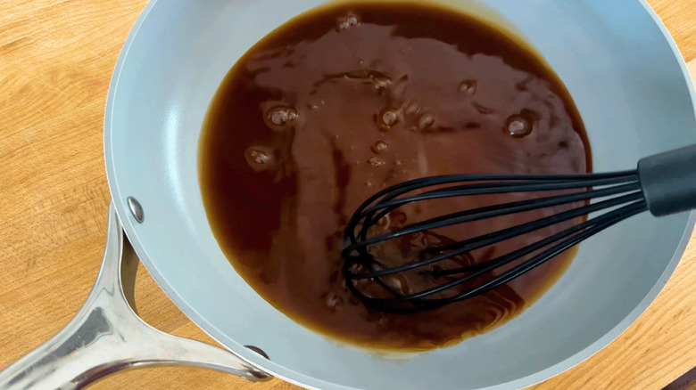 Whisk in brown sauce