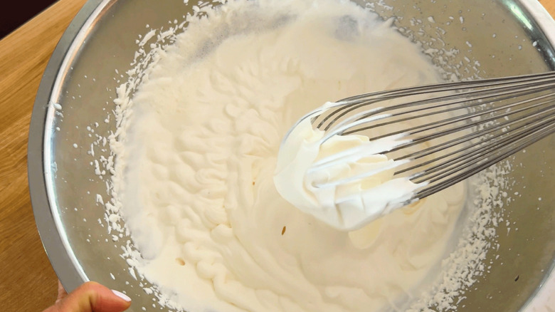 Whisk in cream