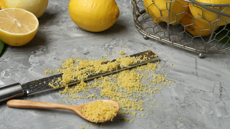 Zester and lemon zest