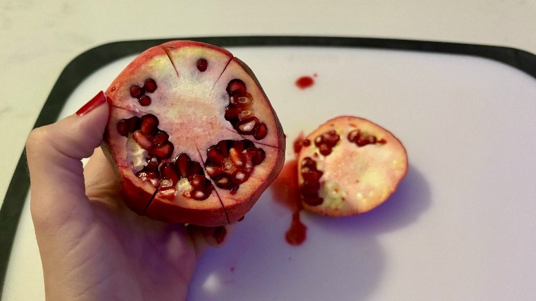 pomegranates cut