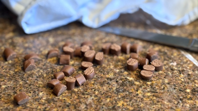 small pieces of tapioca pearl dough