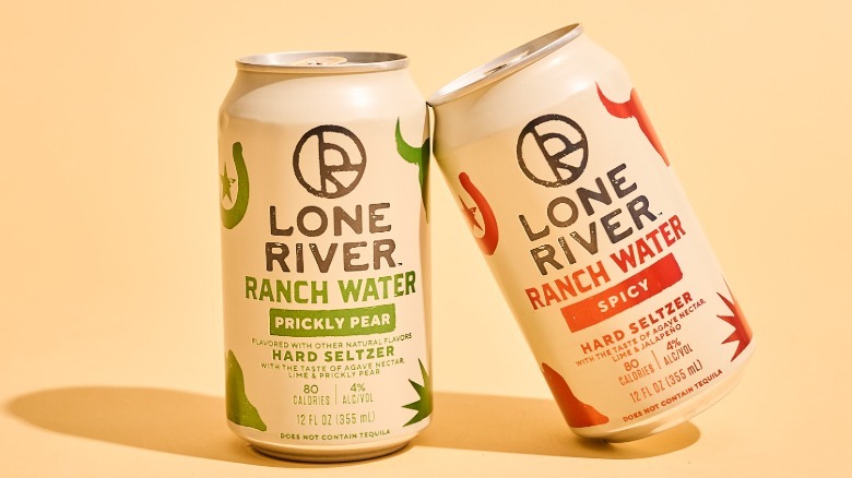 Two ranch water cans on a table