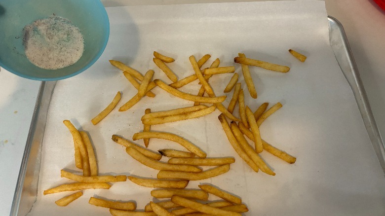 Fries and salt