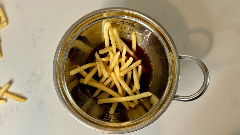 fries in brine