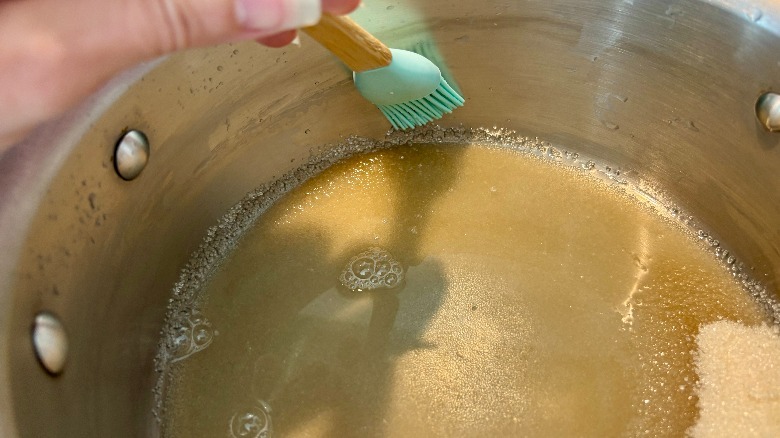 Pastry brush with water