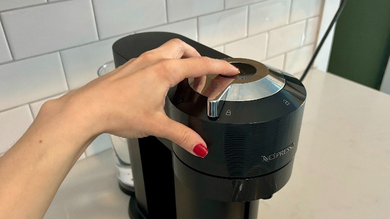 Button pushed on Nespresso