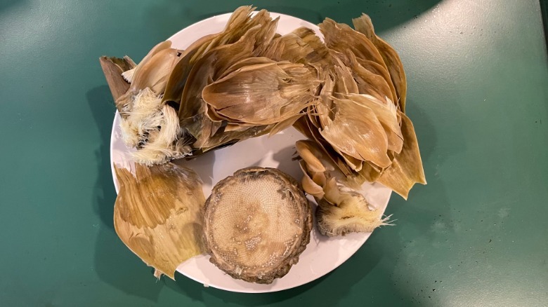 Choke removed from artichoke heart