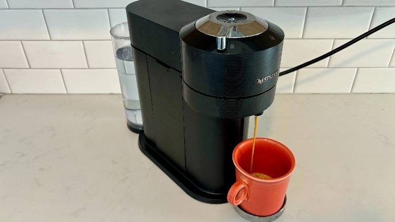 Nespresso making coffee