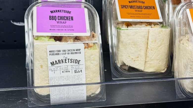BBQ chicken wrap on the shelf