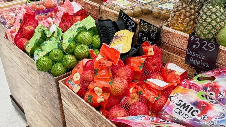 Packages of fruit in Target store