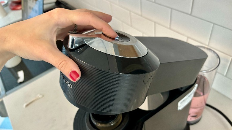 Button pressed on Nespresso